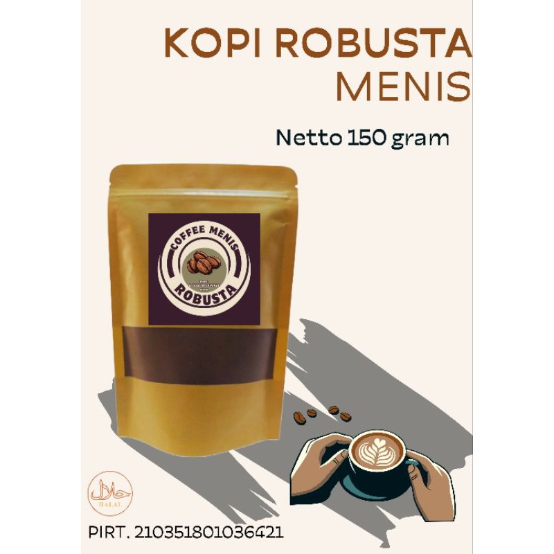 

kopi bubuk ROBUSTA kemasan 150gram aroma nikmat rasa mantap