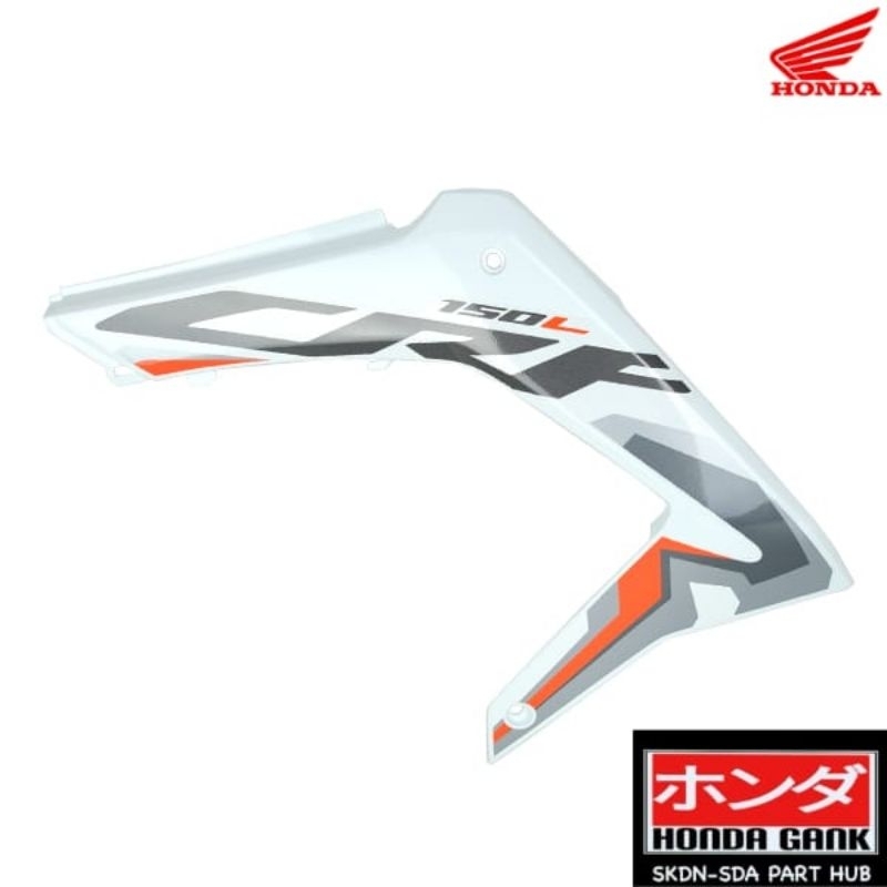 Cover Body Set Kanan Putih Type 1 Honda CRF150L K84 ORIGINAL 17546K84620ZB