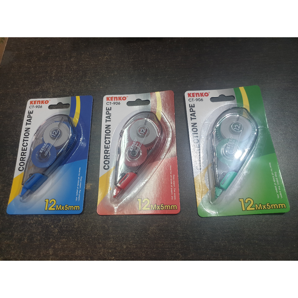 

TIPEX KERTAS, CORRECTION TAPE KENKO CT-906 12 Meter x 5mm