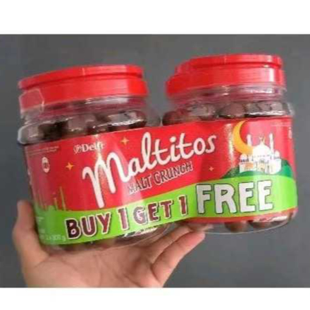 

Delfi Maltitos Chocolate Premium Malt Crunch kemasan toples 300gr + 300gr Bundle Paket