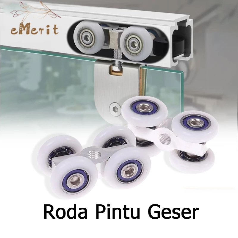 Roda Pintu Geser Kamar Mandi Pintu Kaca Jendela Pintu Geser Katrol Halus Tahan Aus
