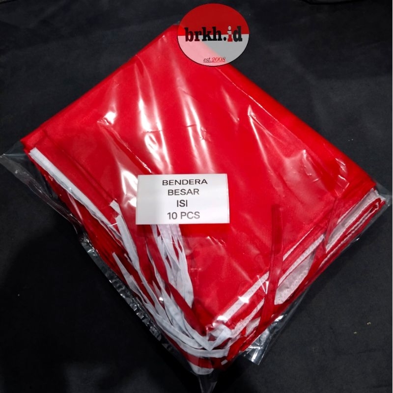 Isi 10 Pcs Bendera Indonesia Merah Putih Ukuran Besar Murah Grosir