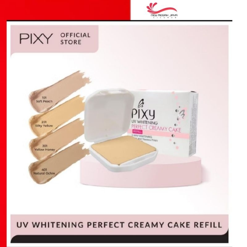 Pixy Refill UV Whitening Creamy Cake Bedak Padat Basah Kemasan Isi Ulang