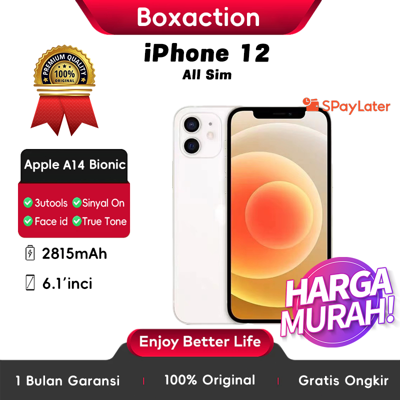 iPhone 12 64/128/256GB Bekas Original 100% Sceond iPhone/iPhone 12 256gb/ip 12/hp 12/iPhone Second