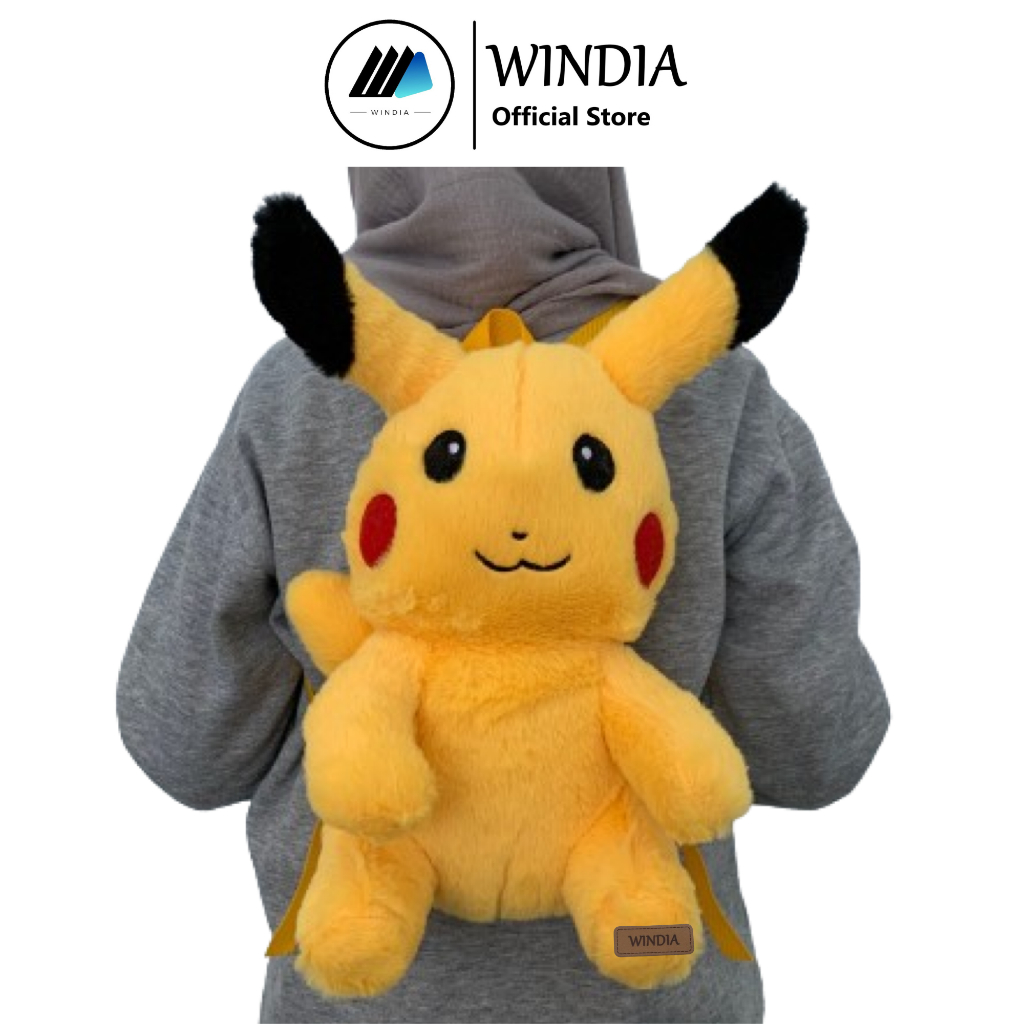 WINDIA Ransel Boneka Pikachu Bulu Halus