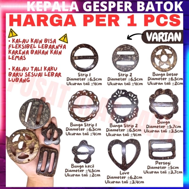 Kepala gesper ring kaitan lilitan rok ikat pinggang wanita batok kelapa