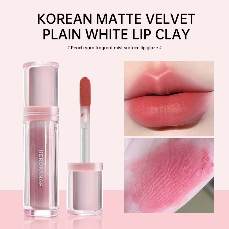 HERORANGE Peach Makes Perfect Lip Tint Tahan Lama Korean Lipstick  24H Moisturizing Waterproof Lip