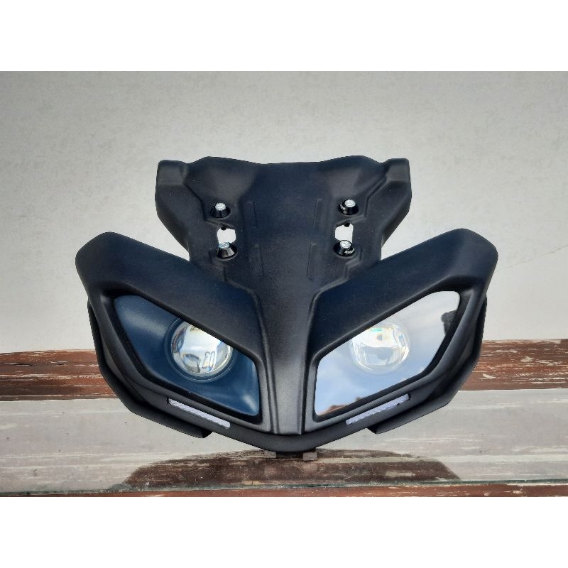 Headlamp Custom model Mt09 untuk Vixion, Mt15, Mt25, Xabre, Gsx, Cb dan motor lainnya