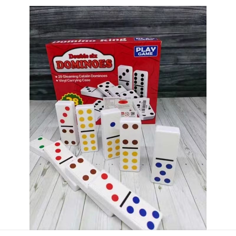 Double Six Mainan Kartu Domino / 99 Domino Card Gaple Latihan Plirit