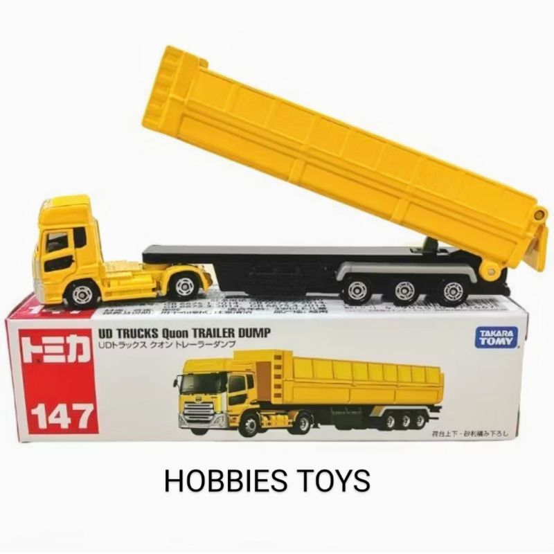 Tomica Long 147 UD Trucks Quon Trailer Dump - Truk Trailer Pengangkut Bahan Material Segel ORI