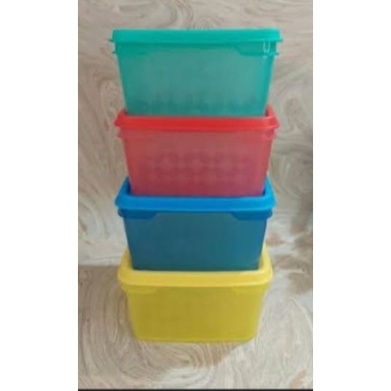 Kotak persegi toples plastik twinpan mondoware Bpa fre 1,2 liter