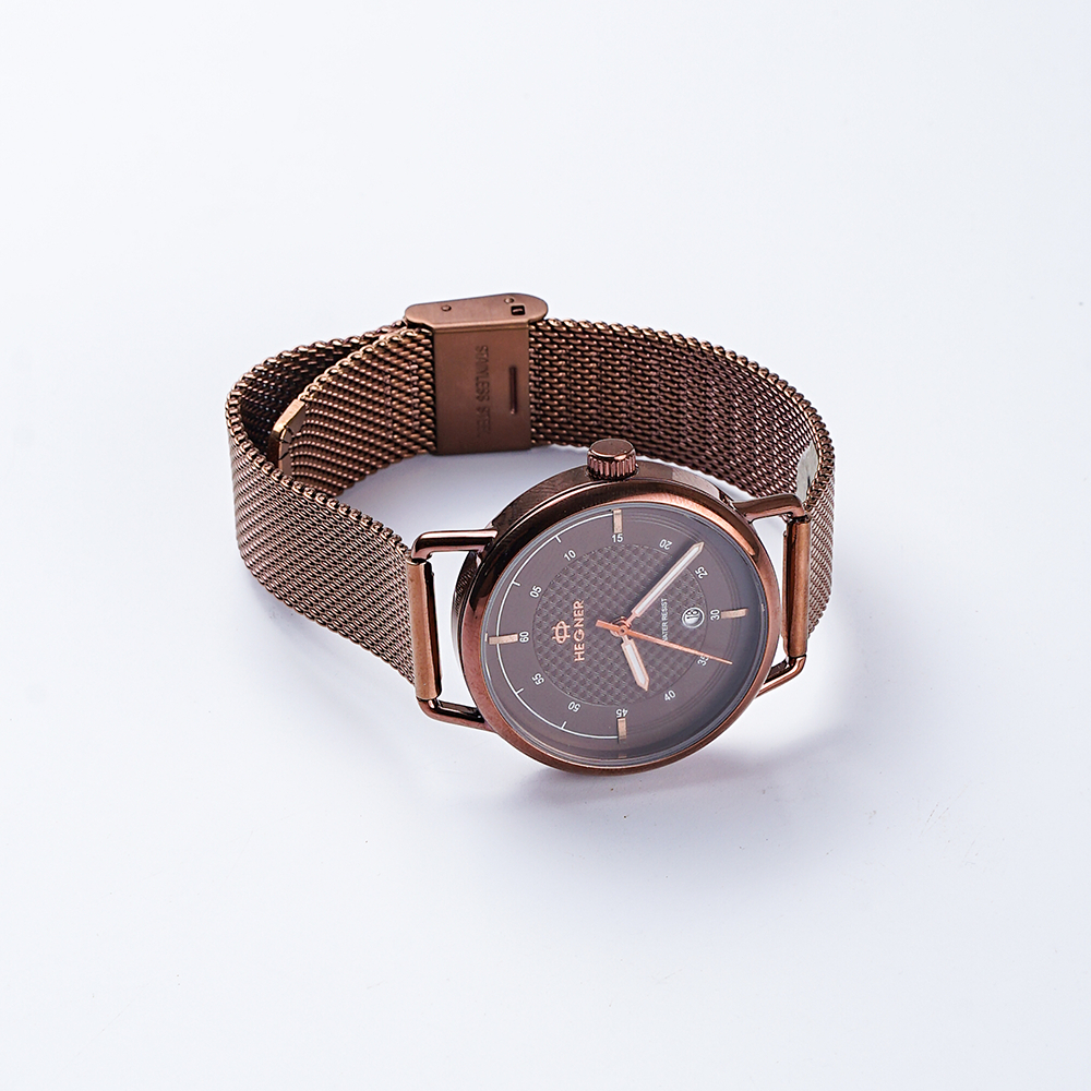 Jam Tangan Wanita Hegner Rantai Coklat