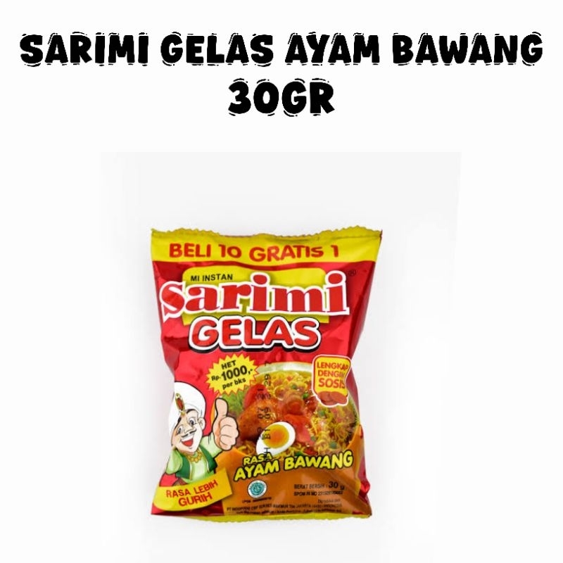 

Sarimi Gelas Ayam Bawang Rasa Lebah Gurih 30gr