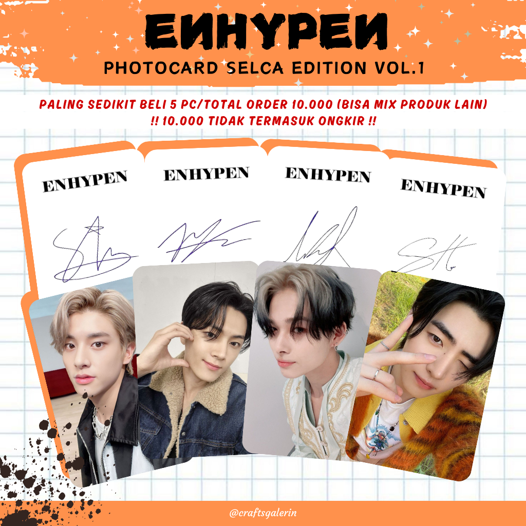 

PHOTOCARD ENHYPEN SELCA EDITION UNOFF (VOL. 1)