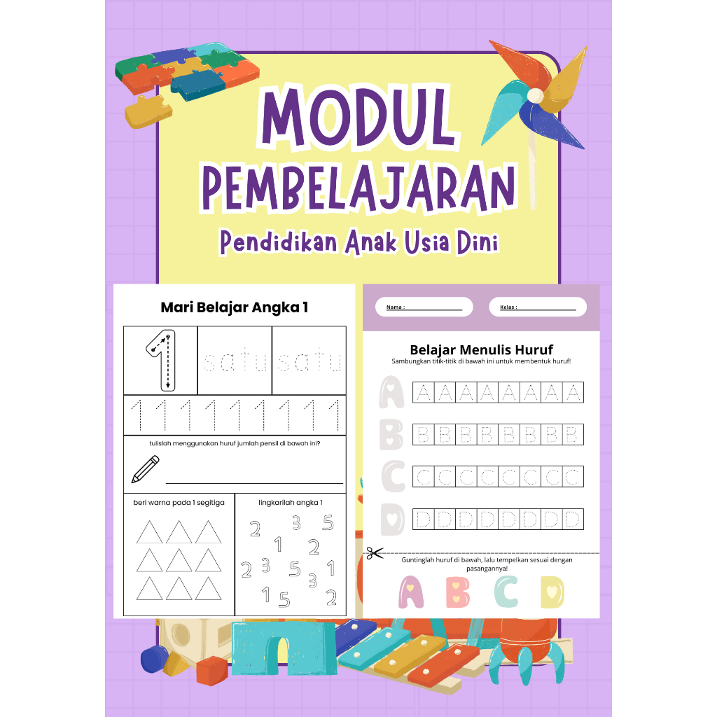 

20 Lembar Kerja Anak Whoksheet Pembelajaran Anak Ukuran A4 Kertas Hvs 80 Gsm