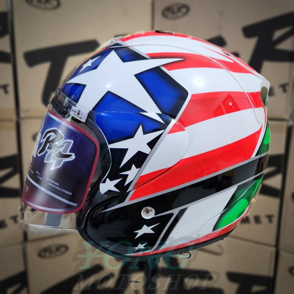 Helm TSR Ram 4 Nicky Hayden GP Original Half Face TSR Helmet Ram4
