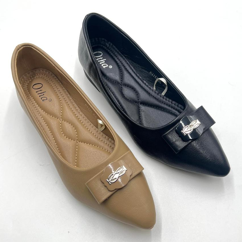 Otha Shoes - H1112 OLT - Sepatu Flatshoes Wanita Tinggi Hak 2CM