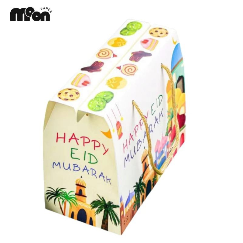 

KOTAK HAMPERS IDUL FITRI / PAPER BAG LEBARAN 2025 / BOX HAMPERS SOUVENIR / GABLE BOX HAMPERS