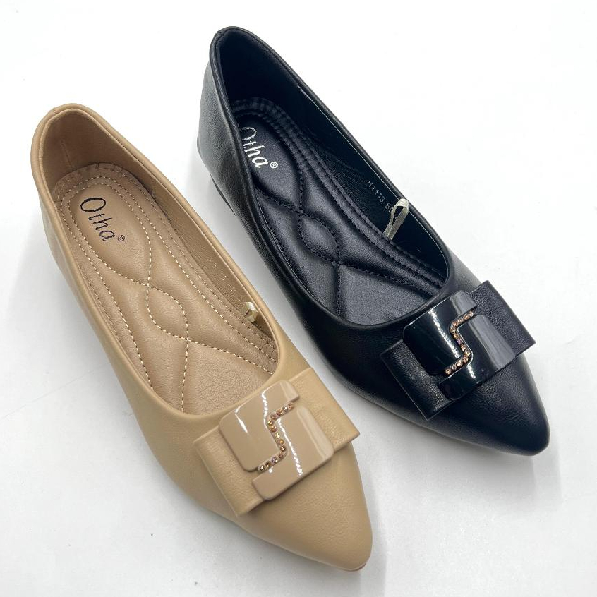 Otha Shoes - H1113 OLT - Sepatu Flatshoes Wanita Tinggi Hak 2CM