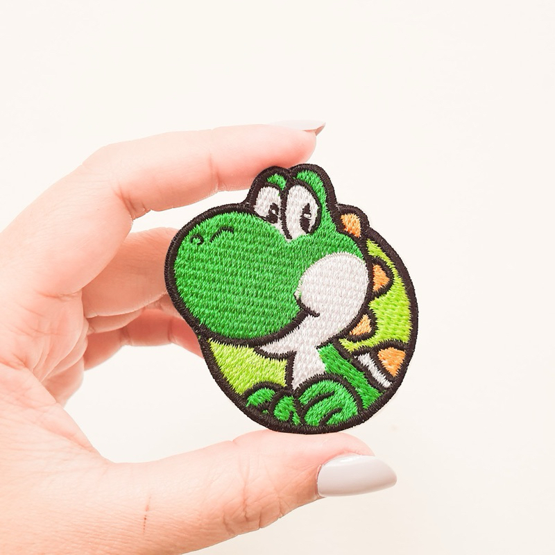 PATCH BORDIR MARIO / BADGE BORDIR YOSHI / CUTE DINO IRON PATCH