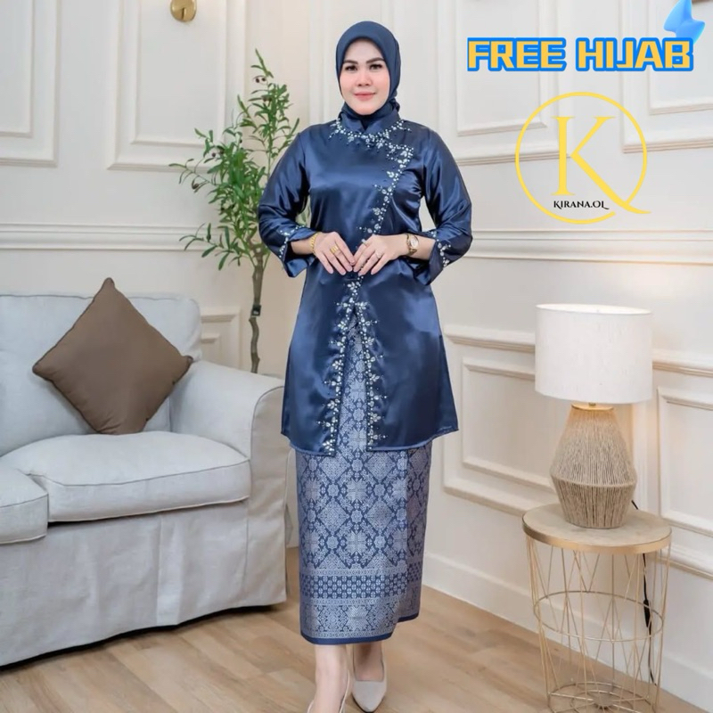 (FREE HIJAB) KIRANA OL - KEBAYA PAYET MODERN - BAJU KURUNG MELAYU - KEBAYA BUSUI MODERN - KEBAYA PES