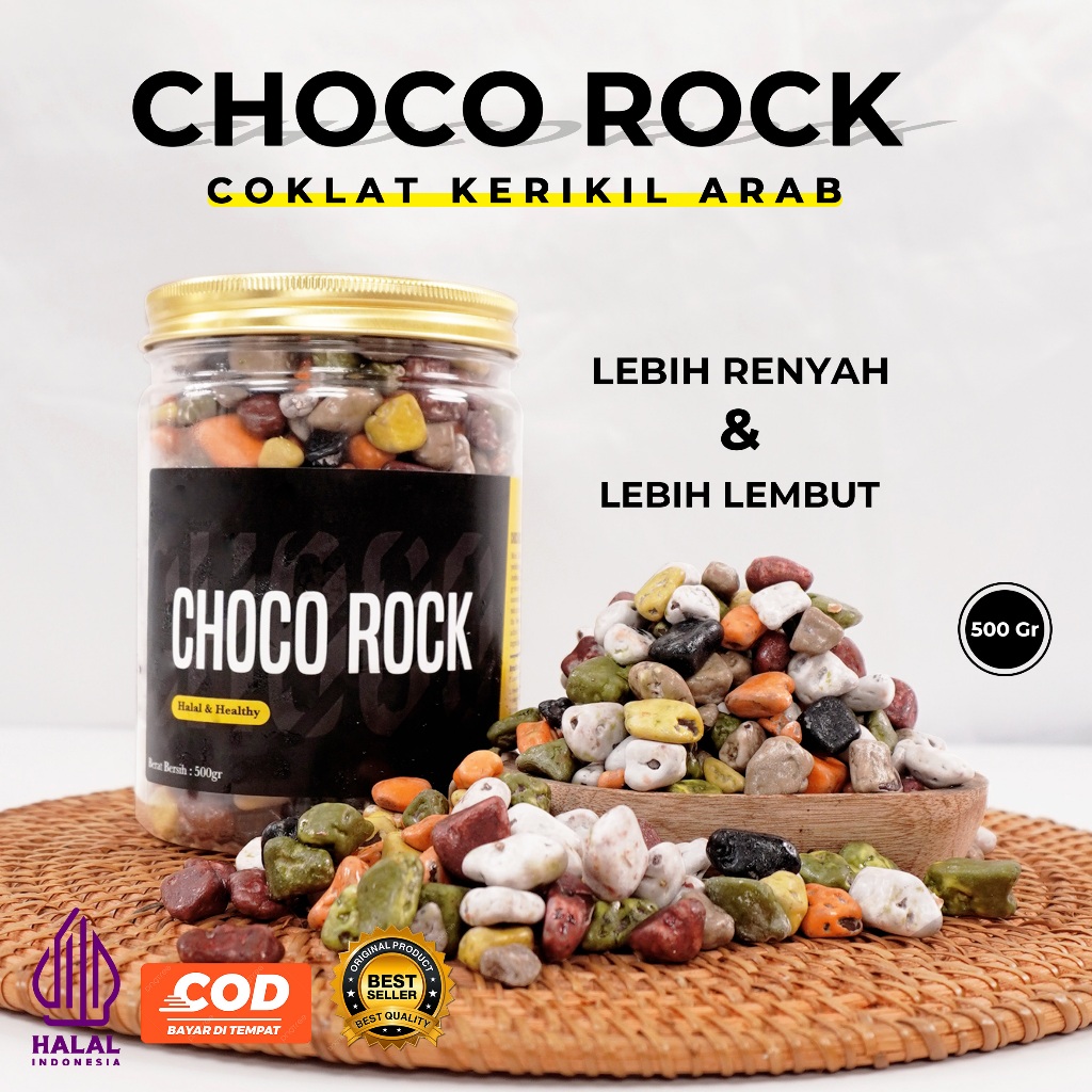 

[CHOCO ROCK] - COKLAT KHAS ARAB SAUDI - 500 GRAM