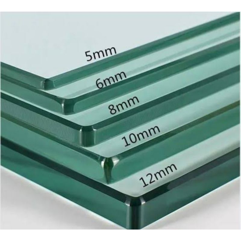 KACA TEMPERED 5,6,8,10,12mm PARTISI SEKAT SHOWER KANOPI Ukuran CUSTOM