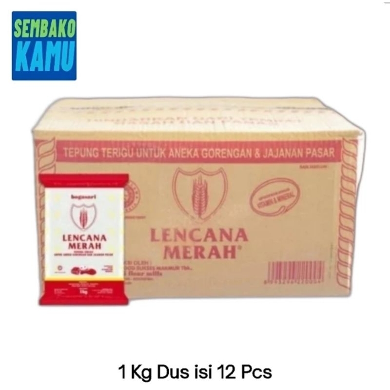 

Tepung Terigu Lencana Merah 1 kg - 1 dus Isi 12 Pcs