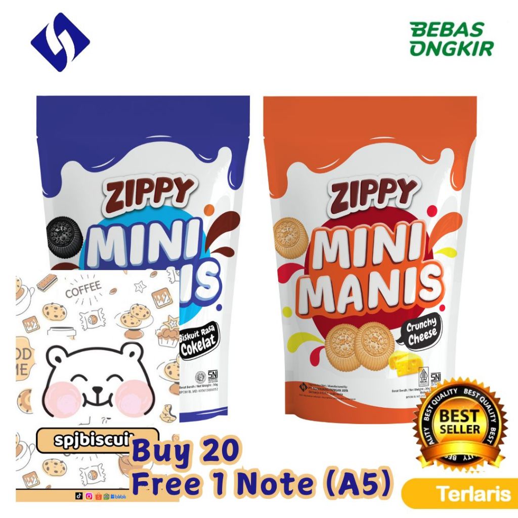 

Biskuit Zippy Mini Manis Rasa Keju dan Rasa Coklat 30 Gram