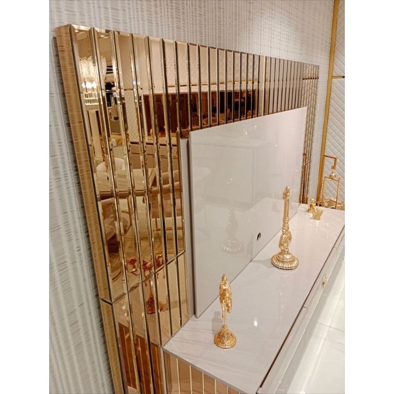 Cermin Bronze 5mm Kaca Cermin Bevel  Cermin Dinding