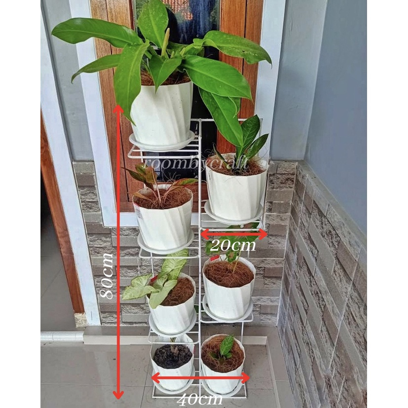 Rak susun pot bunga tinggi 100cm