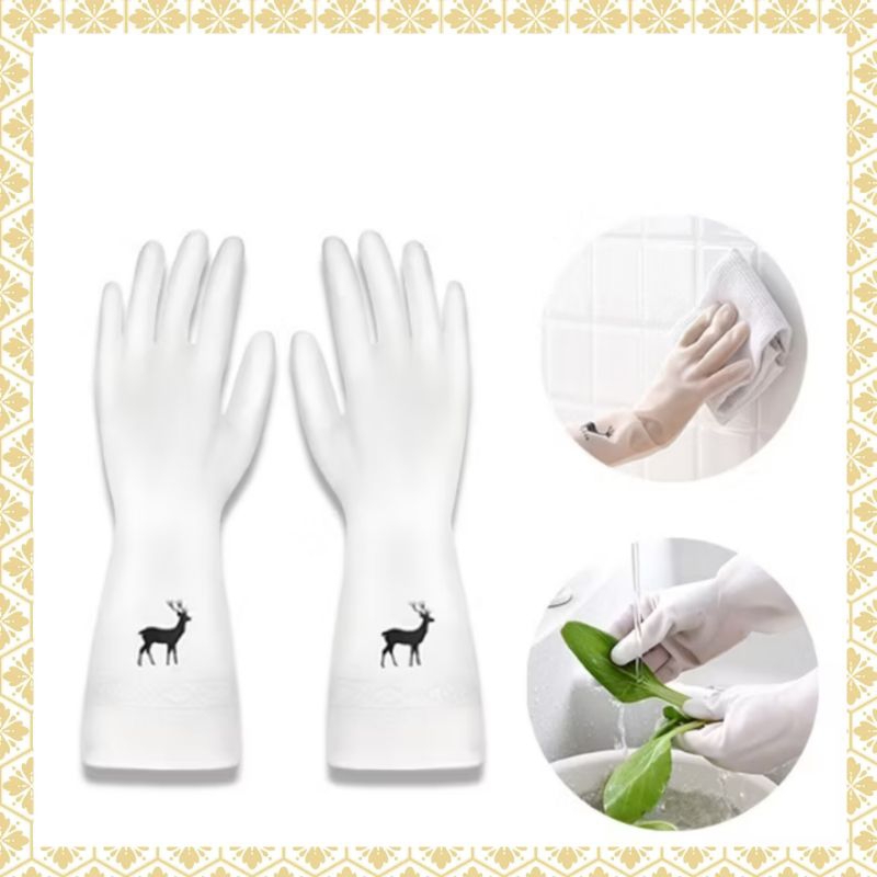 SARUNG TANGAN LATEX KARET RUSA TEBAL CUCI PIRING ANTU AIR RUBBER GLOVES HAND GLOVES LATEX SARUNG TAN