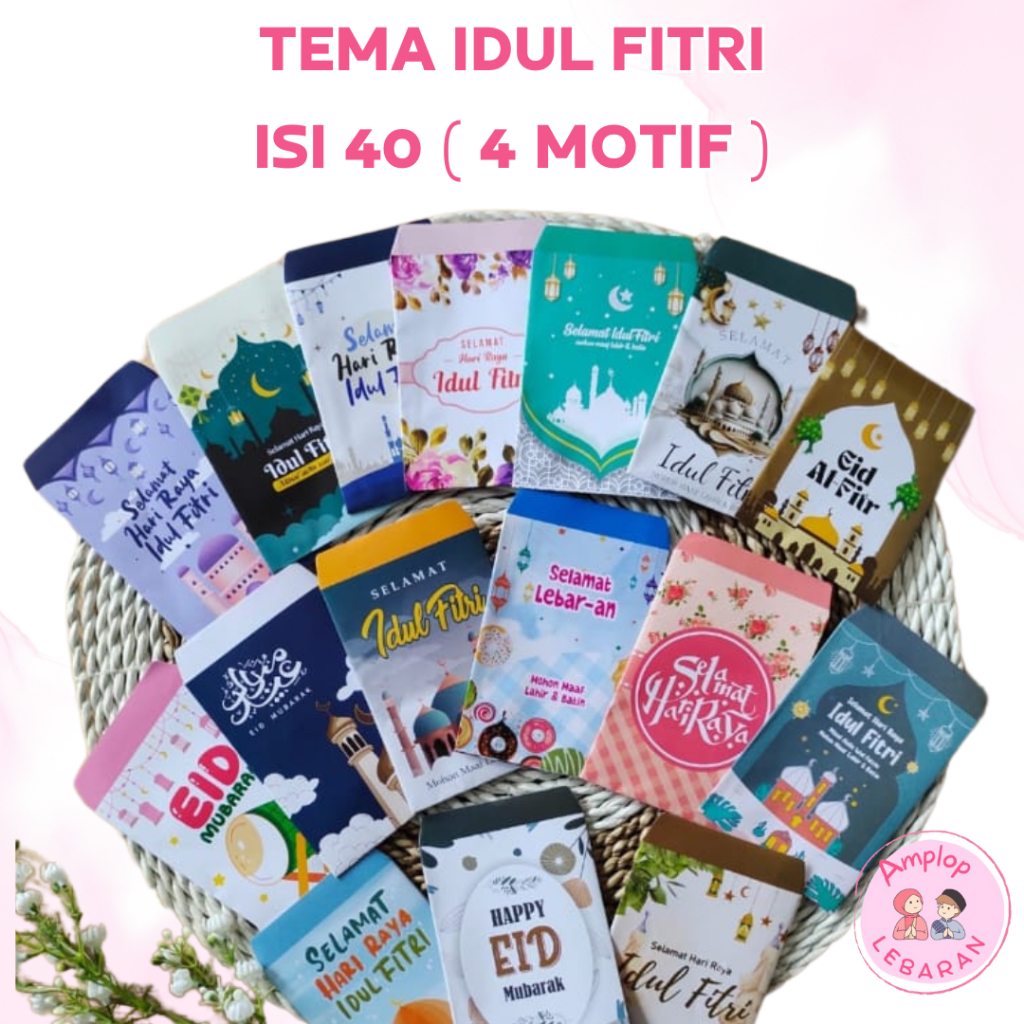 

Amplop Lebaran Angpau Motif RANDOM PASTEL Isi 40PCS Angpao Lebaran Murah Kecil Ukuran S, M, dan L