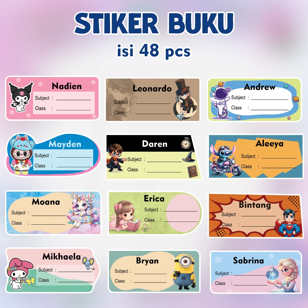 

Stiker Nama Custom | Stiker Nama Buku | Stiker Nama Murah
