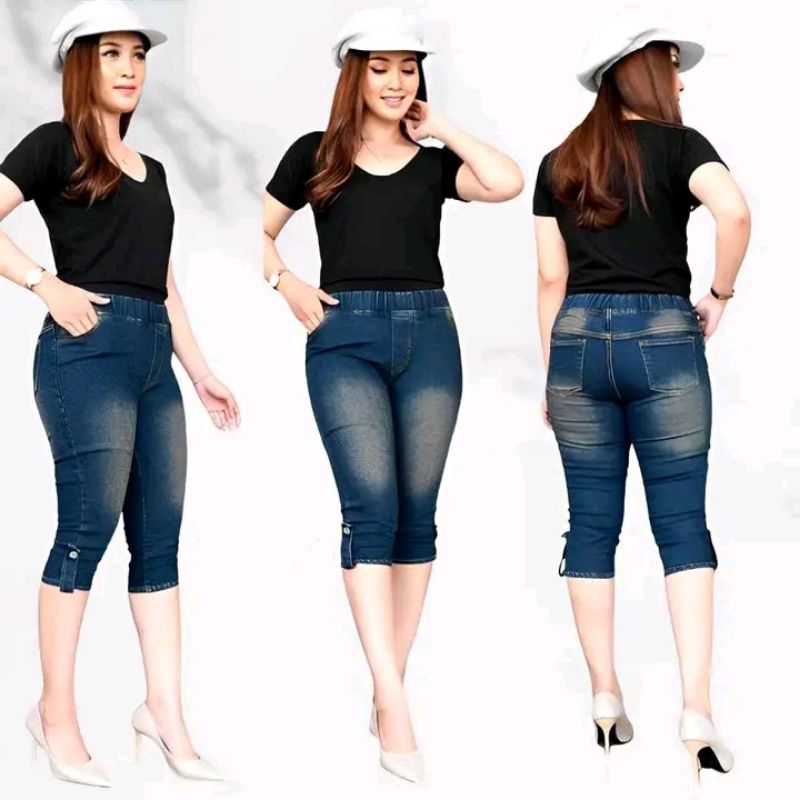 Celana Jeans Wanita Coklat Hitam