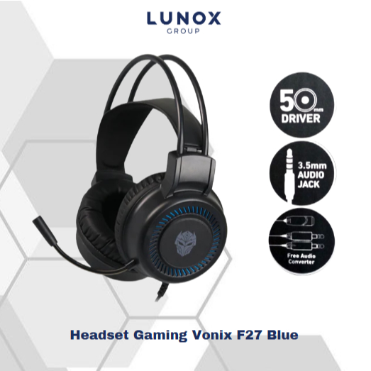 Rexus Headset Gaming Vonix F27 | Headset Gaming Vonix F27 Blue - REXUS