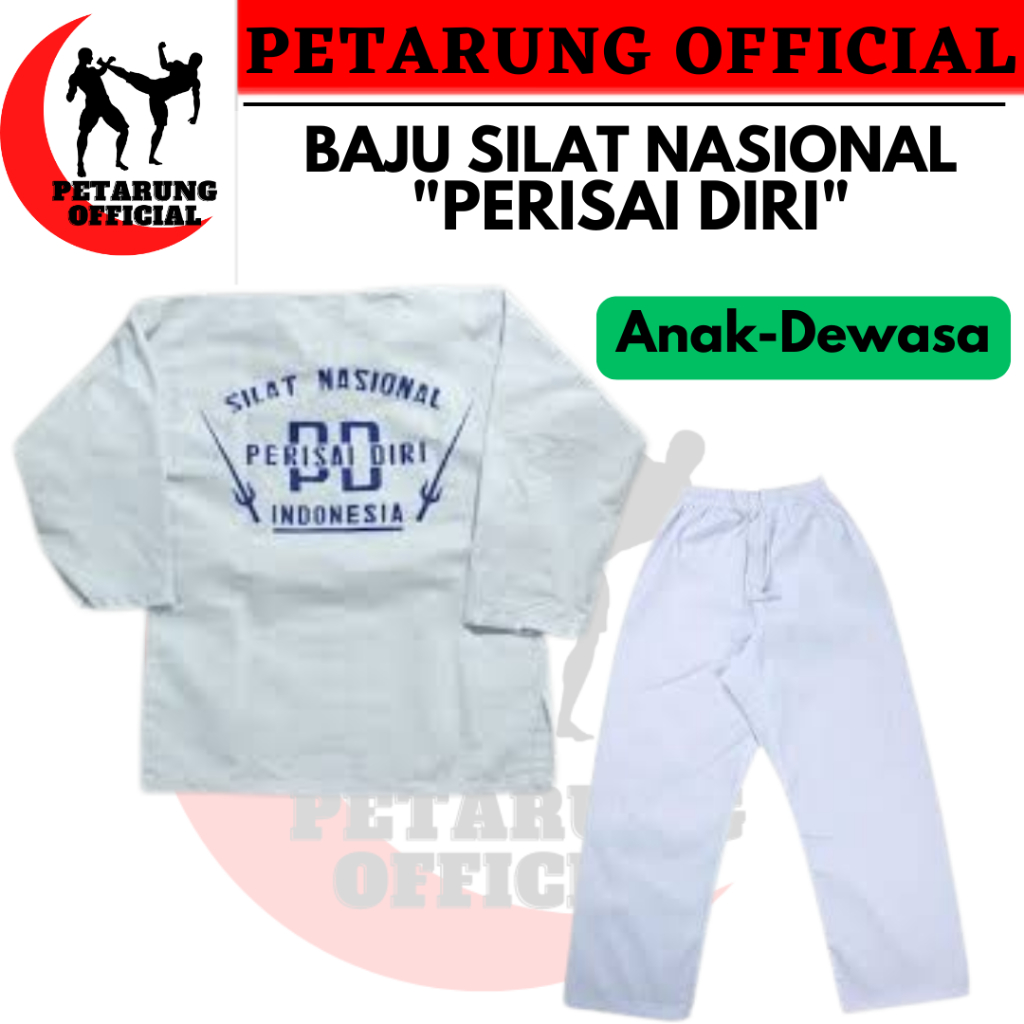 baju silat perisai diri , seragam silat nasional perisai diri