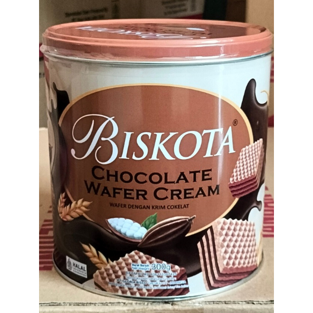 

Biskitop Biskota Wafer Cream Coklat Strawberry Vanilla Dus (Isi 6 @300Gr)