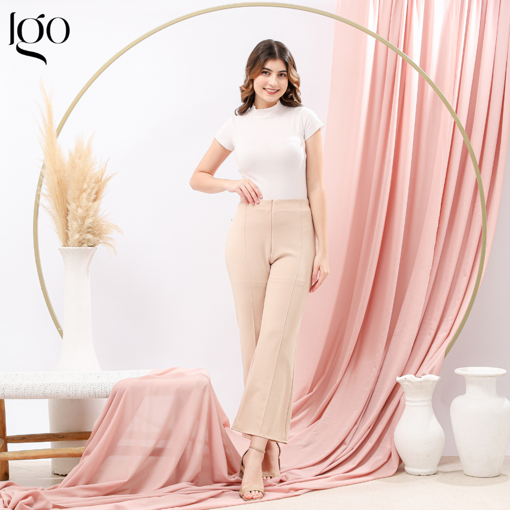 Celana Kulot Scuba Cutbray Panjang Wanita