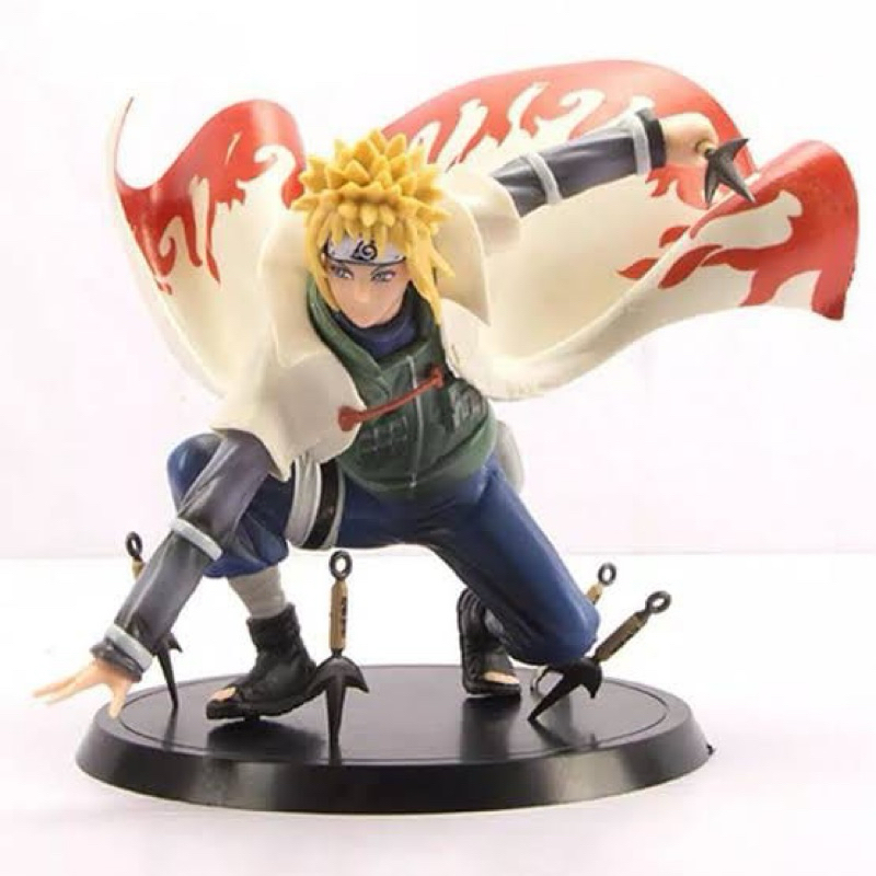 action figure naruto minato namikaze jongkok