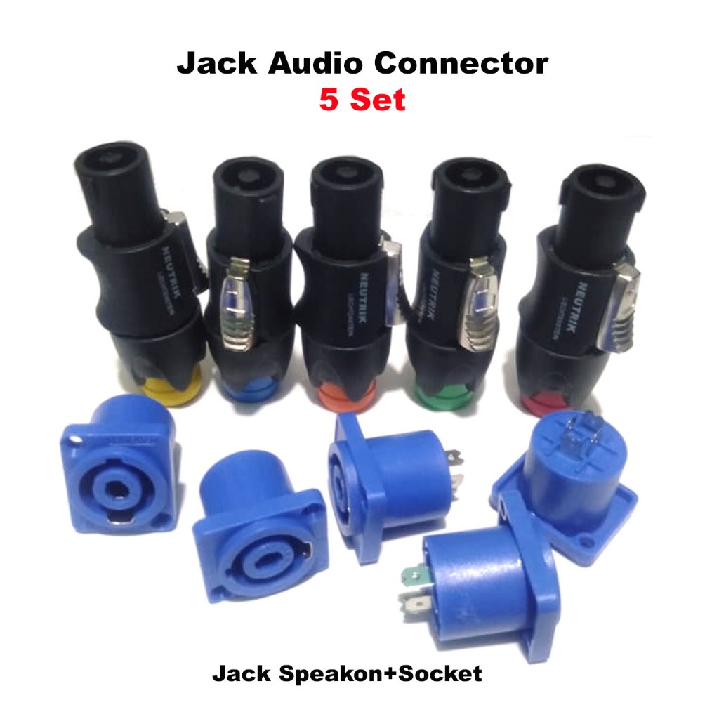 5set JACK SPEAKON NEUTRIK+soket speakon -Aksesoris Audio Speaker
