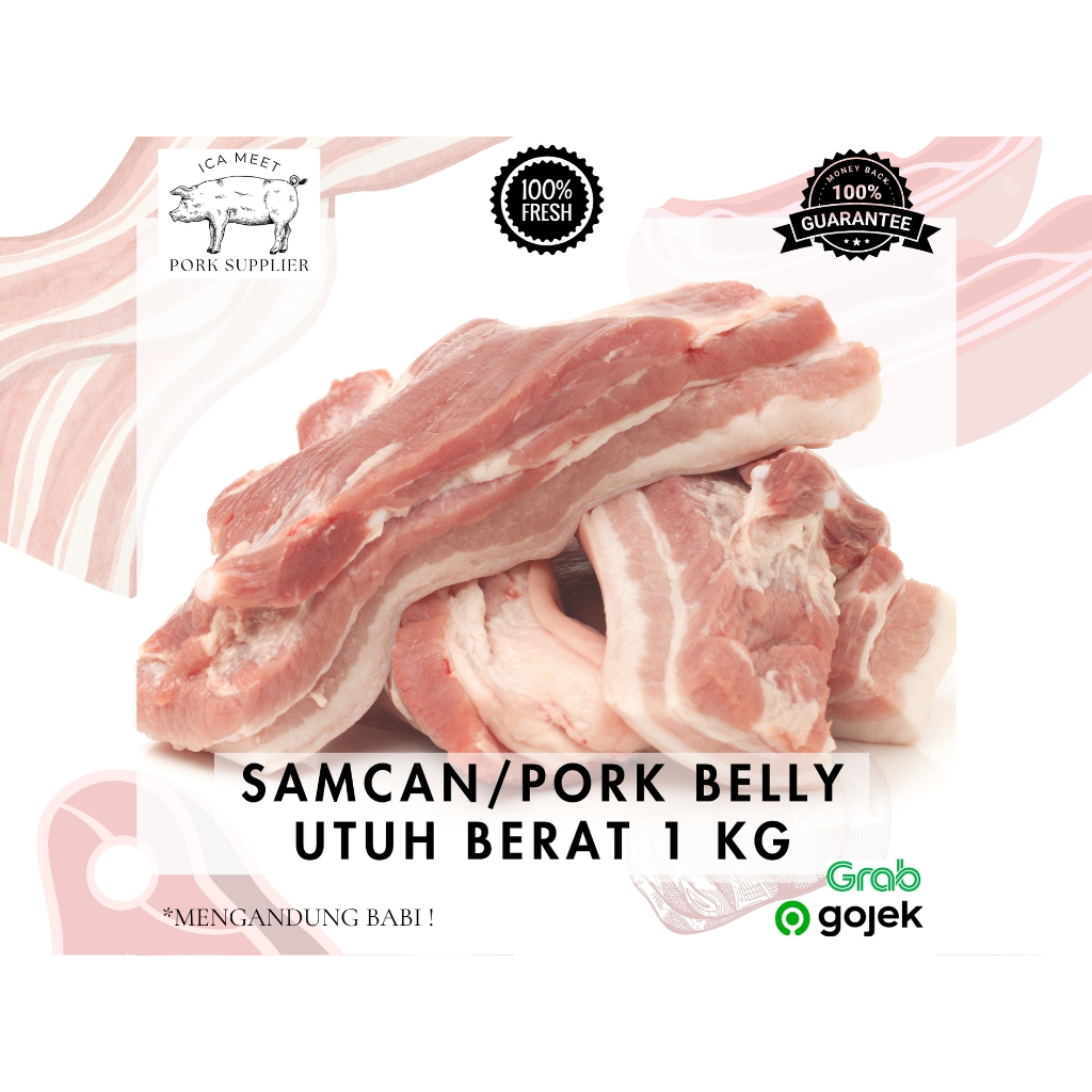 

ICA MEAT PORK SUPPLIER Samcan/pork belly utuh ukuran 1 kg