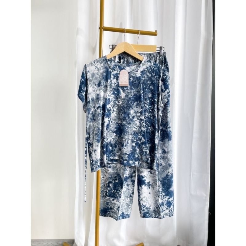 SET PANJANG TIE DYE | SETELAN DASTER TIE DYE | DASTER RAYON TIE DYE