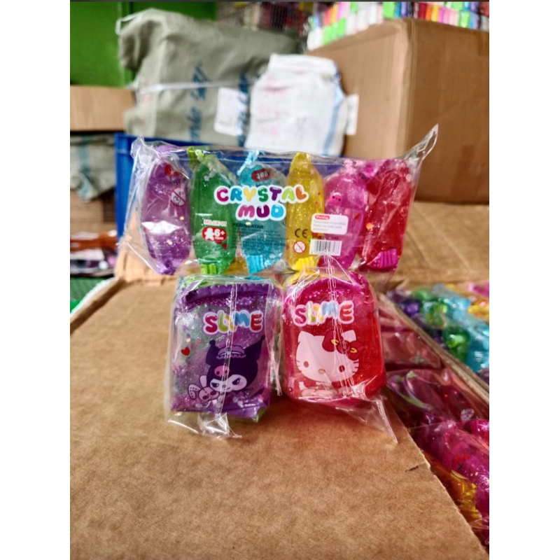 Slime Crystal Mud Slime bantal isi 6