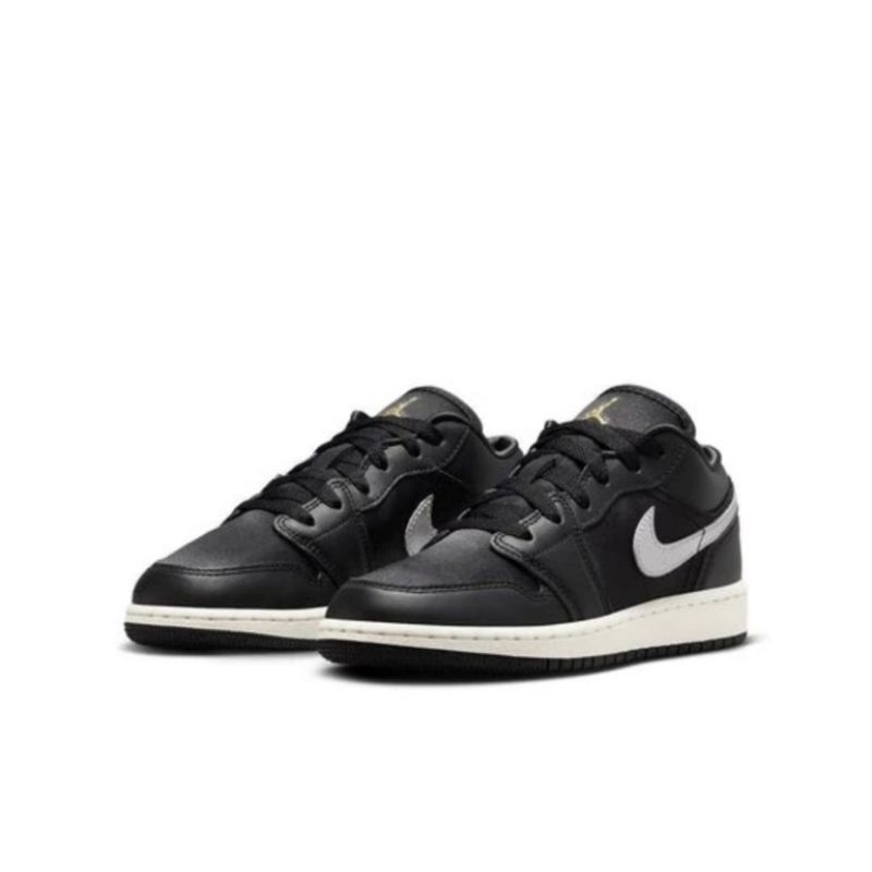 Sepatu Anak Air jordan 1 Low (GS) Black silver 100% Original Fz3921 001