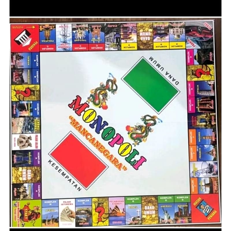 mainan jadul anak monopoli mancanegara/ internesional(monopoli dan ular tanga)