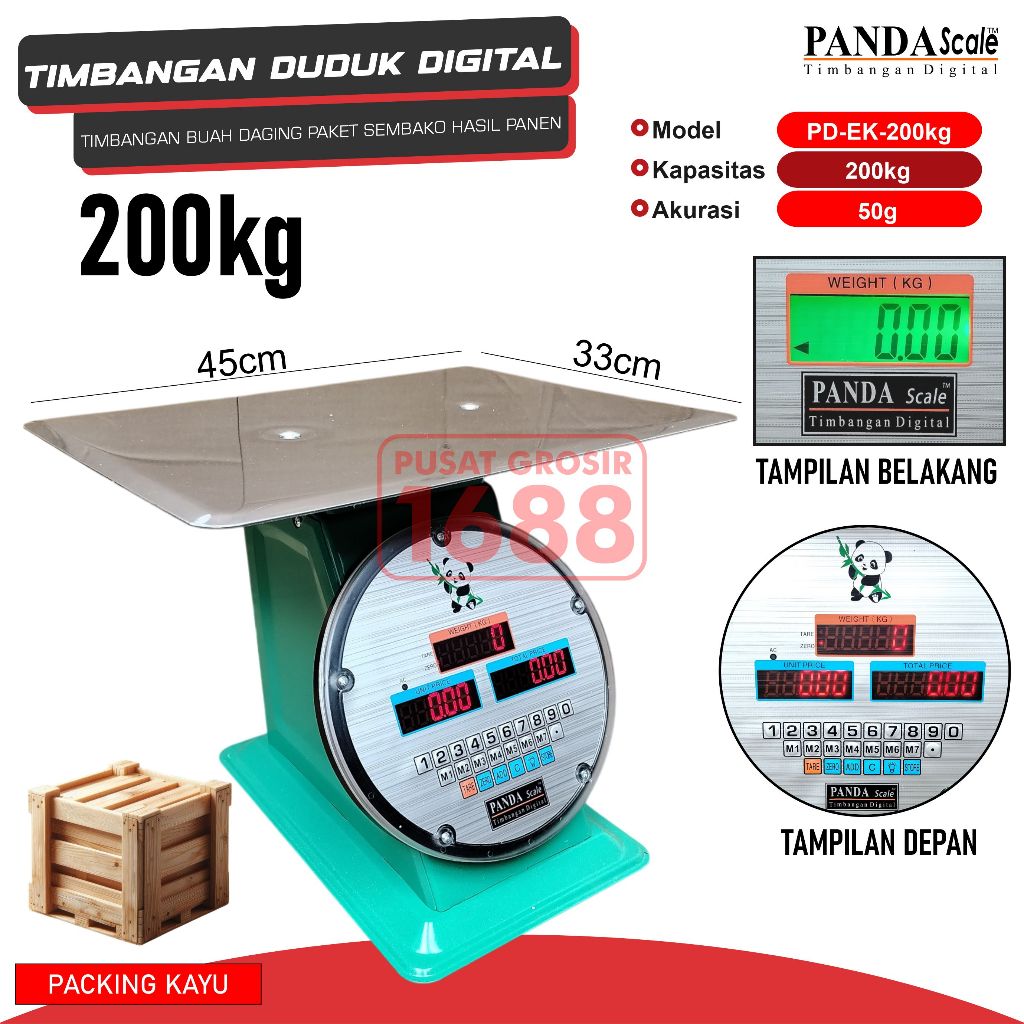 Timbangan Duduk Digital 200kg Timbangan Buah Laundry Paket