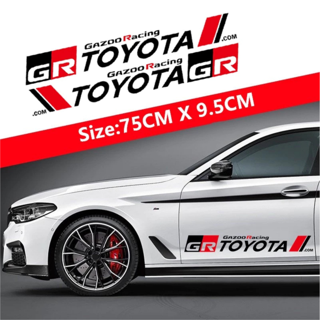 Toyota GR Car Waterproof Anti-scratch Stickers Door Side Body Decor Stiker For Agya Raize Calya Avan