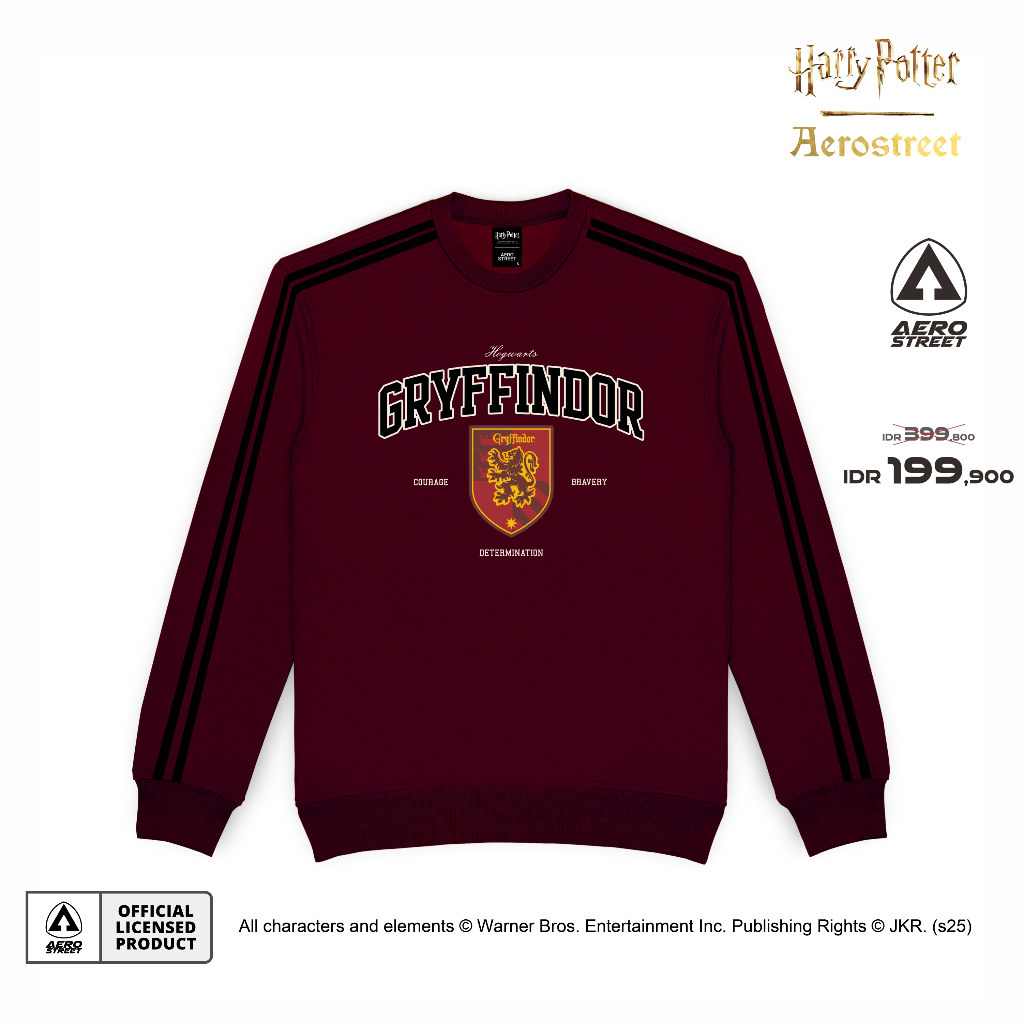 Aerostreet Crewneck Gryffindor Maroon Sweater Sweatshirt BBDAA