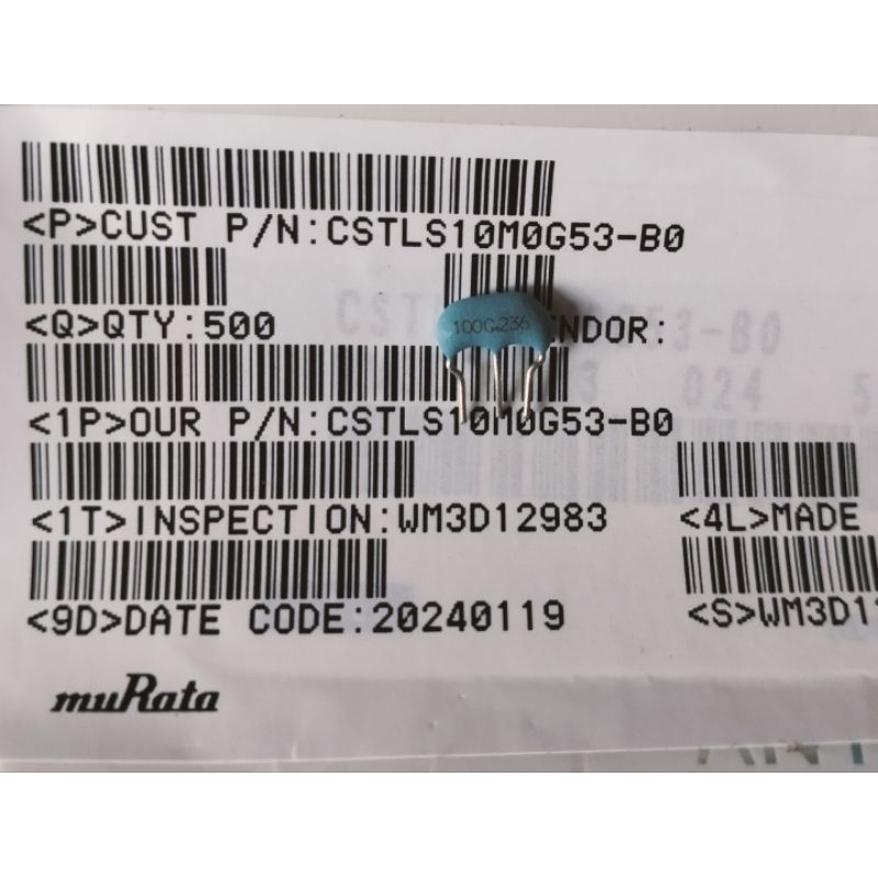 Capasitor crystal xtal resonan 10mhz